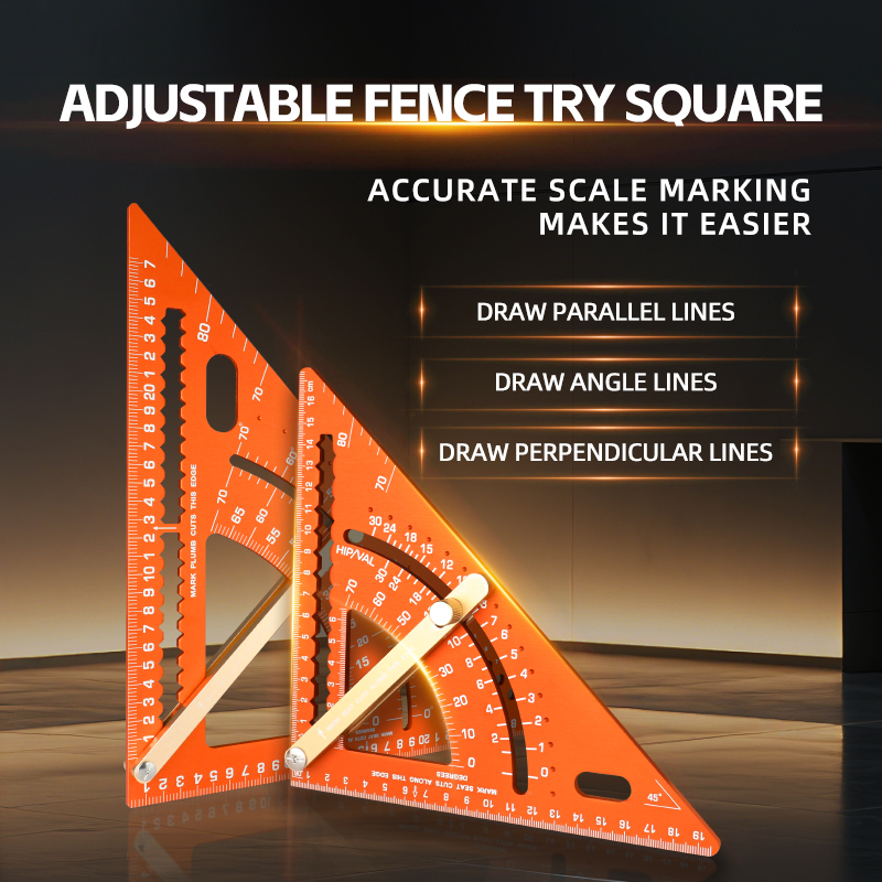 GRT5060 Thickened Aluminum Alloy Woodworking Triangle Ruler