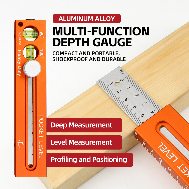 GRT 5072 Multi Functional Aluminum Alloy Foldable Hole Ruler